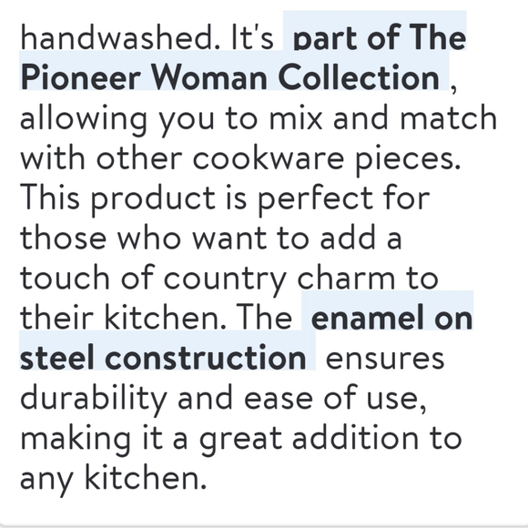 ❤️ New Pioneer Woman Sweet Romance 12 Qt Stock Pot - Picture 6 of 9